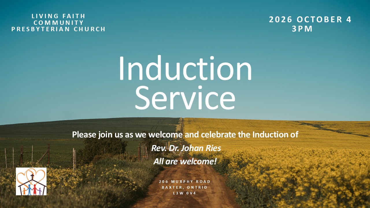 Induction Service for Rev. Dr. Johan Ries